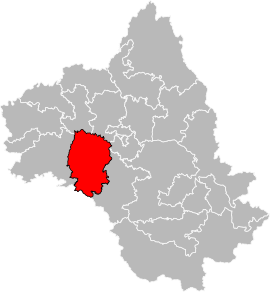 Situation of the canton of Ceor-Ségala in the department of Aveyron