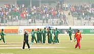 Bangladesh team against Zimbabwe at the Sher-e-Bangla Cricket Stadium in 2009.