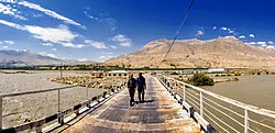 A bridge over the Panj River at Ishkashim