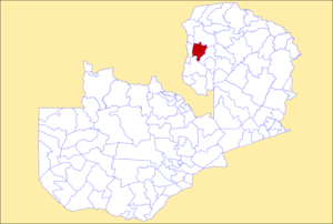 District location in Zambia