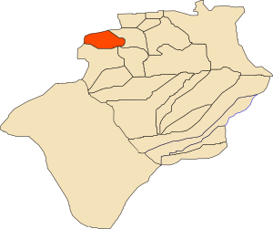 Location of Méridja commune within Béchar Province