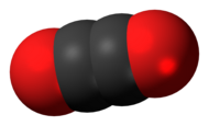 Ball-and-stick model of ethylene dione