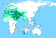 在阿拉伯人、欧洲人、印度人、伊朗人、维吾尔族人口中分布显著的Y染色体J单倍群