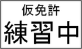 A Japanese L-plate for driving school cars