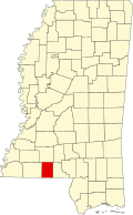 派克县在密西西比州的位置