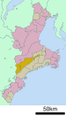 大台町在三重县的位置