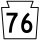 Pennsylvania Route 76 marker