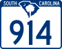 South Carolina Highway 914 marker