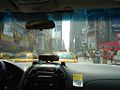 Times Square from a NYC cab