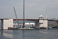 Center span under construction, August 2010