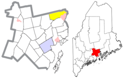 温特波特在瓦多县的位置（以黄色标示）