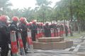 马来西亚皇家警察正在现场维持次序的联邦后备队（也称镇暴部队）