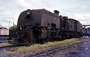 No. 6019 at Tabora depot, Tanzania, in 1968