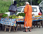 A sadhu at a market in Debe, Trinidad and Tobago.