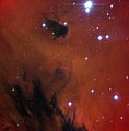 Dark clouds near IC 1590 seen by the Hubble Space Telescope.