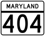 Maryland Route 404 marker