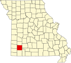 劳伦斯县在密苏里州的位置