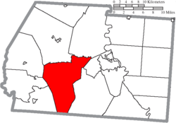 Location of Twin Township in Ross County