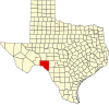 State map highlighting Val Verde County