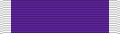 A horizontal purple bar ribbon charged with vertical white bars on the left and right ends