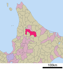 Location of Shibetsu in Hokkaido (Kamikawa Subprefecture)