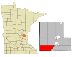 Location of the township of Stanford within Isanti County, Minnesota