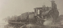 Strasburg Rail Road ex-PRR 4-4-0 number 929 in Strasburg around 1894.