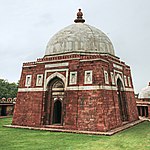 Tomb of Ghiyasuddin Tughluq within the Tughlaqabad Fort.
