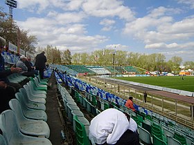 Stands before the match between Ural and Mordovia, May 15, 2011