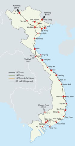 The Vietnamese railway network