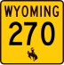 Wyoming Highway 270 marker