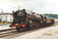 Locomotive 141R568 at Lons-le-Saunier (Jura) station, on 1 August 1996. The locomotive operates on the CITEV tourist line.