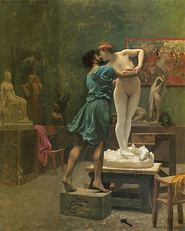 《皮格马利翁和伽拉忒亚》, 正面视图, c. 1890.