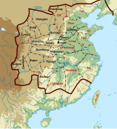 Han dynasty, 190 BC - kingdoms in red, commanderies in black