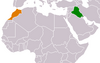 Location map for Iraq and Morocco.