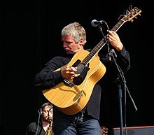John Bramwell performing with I Am Kloot at Chester Racecourse on 3 July 2011
