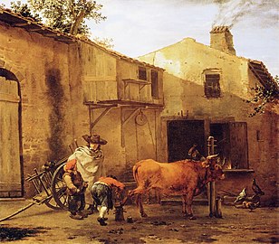 Karel Dujardin, 1622–1678: A Smith Shoeing an Ox