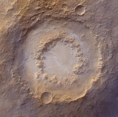 Lowell, a peak-ring crater on Mars