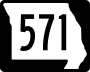 Route 571 marker