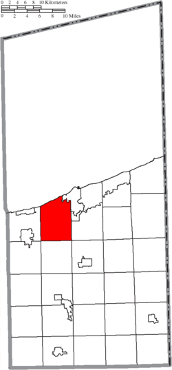 Location of Saybrook Township in Ashtabula County