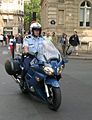 A National Gendarmerie gendarme on a Yamaha FJR1300 in Paris