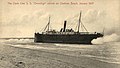 Onondaga on Orleans Beach after running aground on January 13, 1907