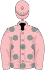 Pink, Grey spots, Pink sleeves and cap