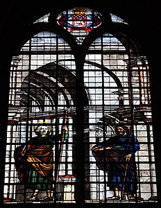 Clair-etage of the choir, Saint Philip and Saint Matthew, by Antoine Soulignac (1631)