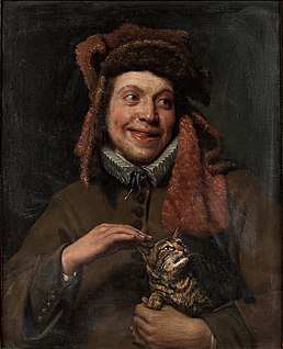 Michiel Sweerts, Portrait of a young man holding a cat (Allegory of touch)