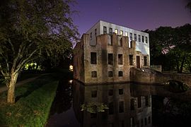 Manor house ruin with Kubus at night