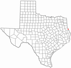 Location of Huxley, Texas