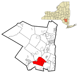 Location in Ulster County and the state of New York.