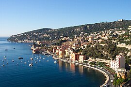A view of the harbour at Villefranche-sur-Mer