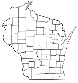 Location of Two Creeks, Wisconsin